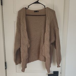 Cozy Tan Knit Cardigan